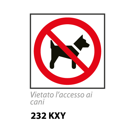 Targa VIETATO L'ACCESSO AI CANI - Trust Print